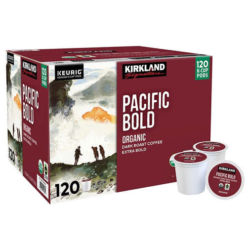 Kirkland Signature Coffee Organic Pacific Bold K-Cup Pod, 120-count